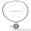 San Benito Exorcist Pendant Necklace for Women Men Stainless Steel Christian Saint Benedict Religious Amulet Chain Jewelry