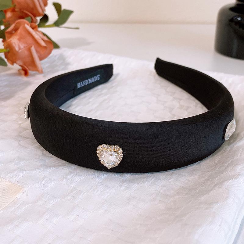 

Широкая повязка на голову с розовым атласом Love Diamond для женщин - оригинальный аксессуар для волос с высоким черепом