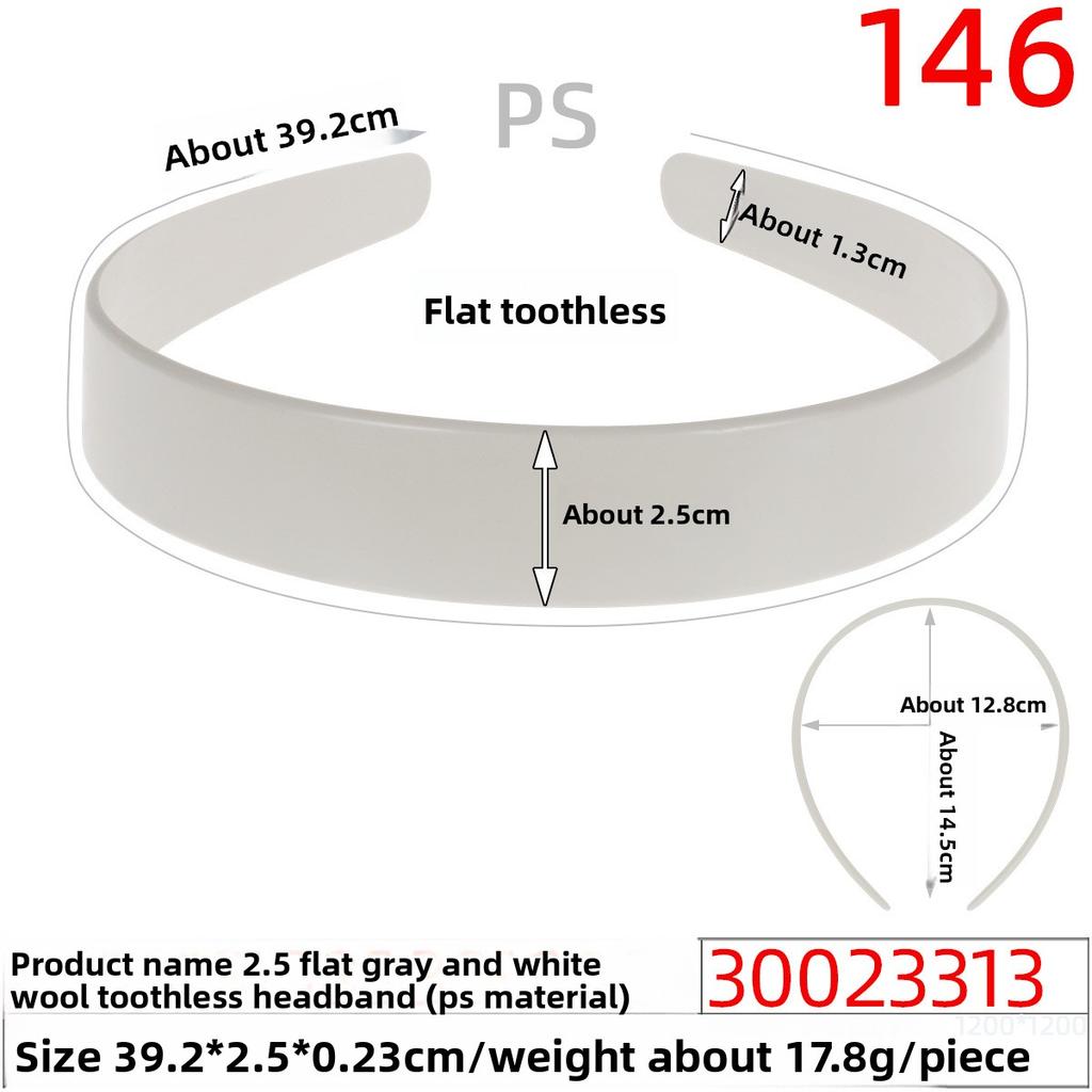 Plastic Hair Band Headband Accessories Two-sided Flat Hair Band Base Plate Hair Decoration