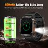 Smartwatch QTLLBT połączenie Bluetooth Latarka IP68 wodoodporny, zegarek wojskowy 100+ trybów sportowych Wykrywanie snu, tętna, tlenu we krwi
