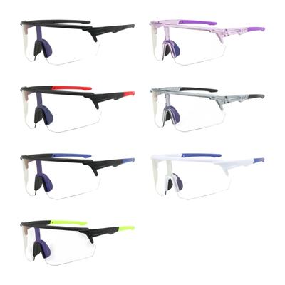 Unisex Radbrille Selbsttönende Linse Antibeschlagbeschichtung Stoßfester Rahmen für Tag- und Nachtsport
