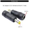 DC5.5x2.1mm To DC4.8x1.7mm Power Adapter Female To Male Charging Converter Connector for Laptops Power Supply