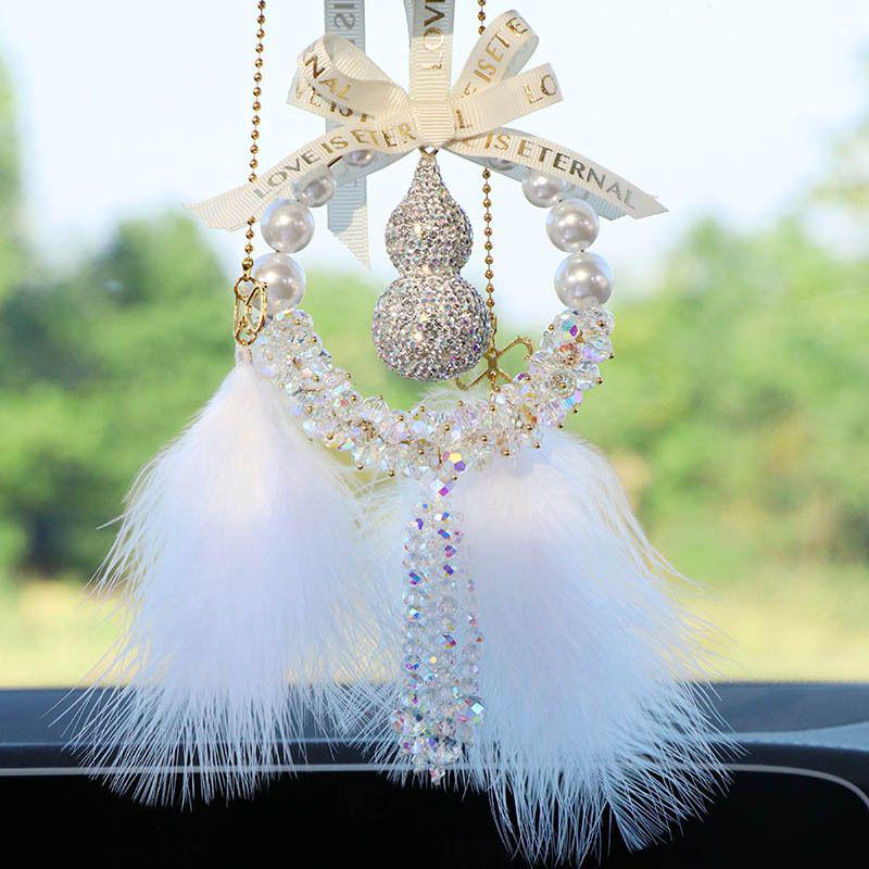 Crystal Gourd Car Safety Pendant for Rearview Mirror - Goddess Vibe Interior Decoration
