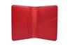 by Genuine Leather Passport Case Book Cover [BlueMoon CP] (Red)