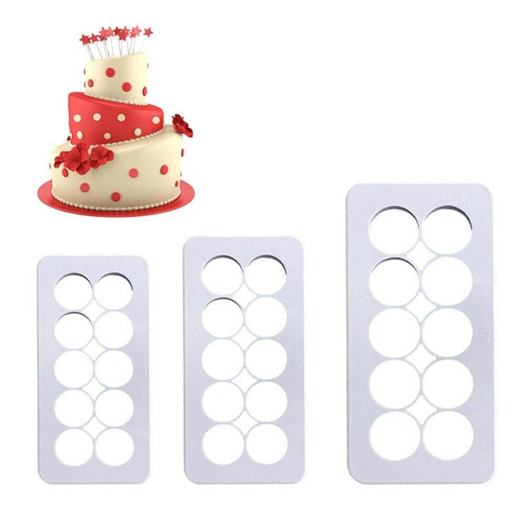 3Pcs/set Geometric Plastic Cutting Machine Fudge Biscuits Biscuits Cake Mold Diy Dessert Decoration Tool