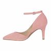 Women's 80mm Velvet Toe Ankle Strap D‘orsay Pumps High Heels Pump Party Wedding Dress Shoes Shoe