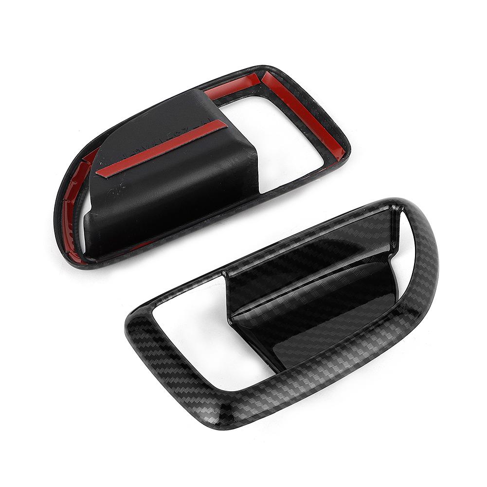 2pcs Carbon Fiber Style Inner Door Handle Trim Fits for Hyundai Grand Starex H1 2019