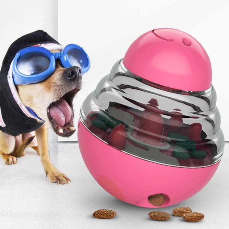 

Interactive Dog and Cat Slow Feeder Toy: Teething Balance Ball with Rocking Motion