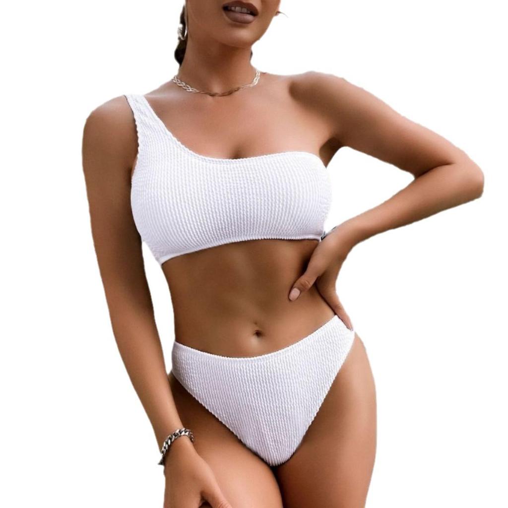 Seksowne Bikini Jednoramienne Wysokiej Klasy Europejskie i Amerykańskie - Jednokolorowe