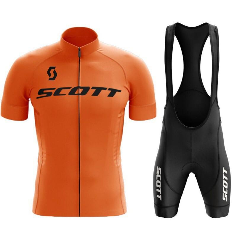 SCOTT Mens Cycling Jersey Short Sleeve Breathable Quick-Dry Performance Bike Shirt Customizable Design