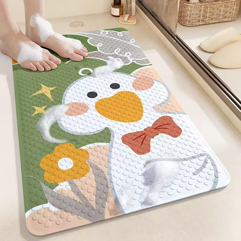 Non-Slip Cartoon Bathroom Mat - Waterproof Bath, Shower, & Toilet Floor Pad