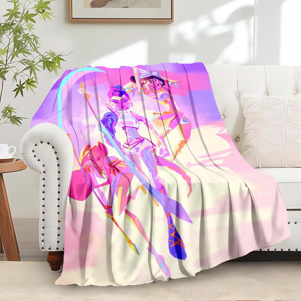 

K-POP Anime Girls Group - Four Seasons Soft Warm Blanket - All-Season Thick Knit Polyester Bedspread for Bed, Camping, Travel - Perfect Gift 100x150cm