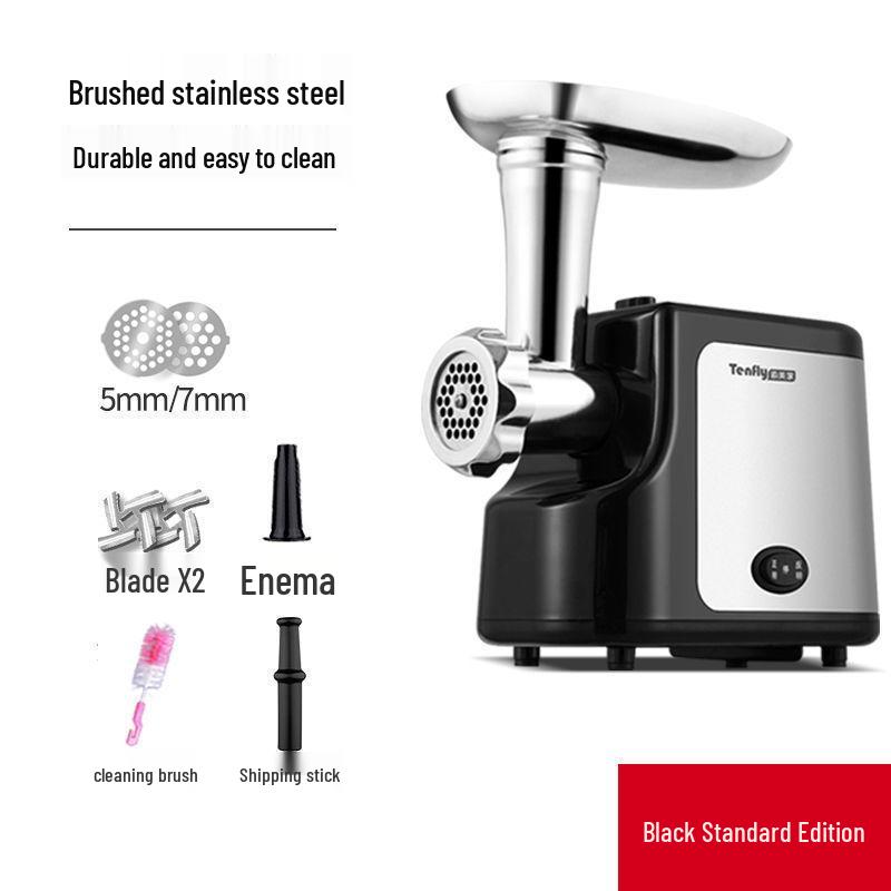 Electric Meat Grinder and Sausage Stuffer - Stainless Steel, Multifunctional, Automatic Filling, Small Commercial Home Use.