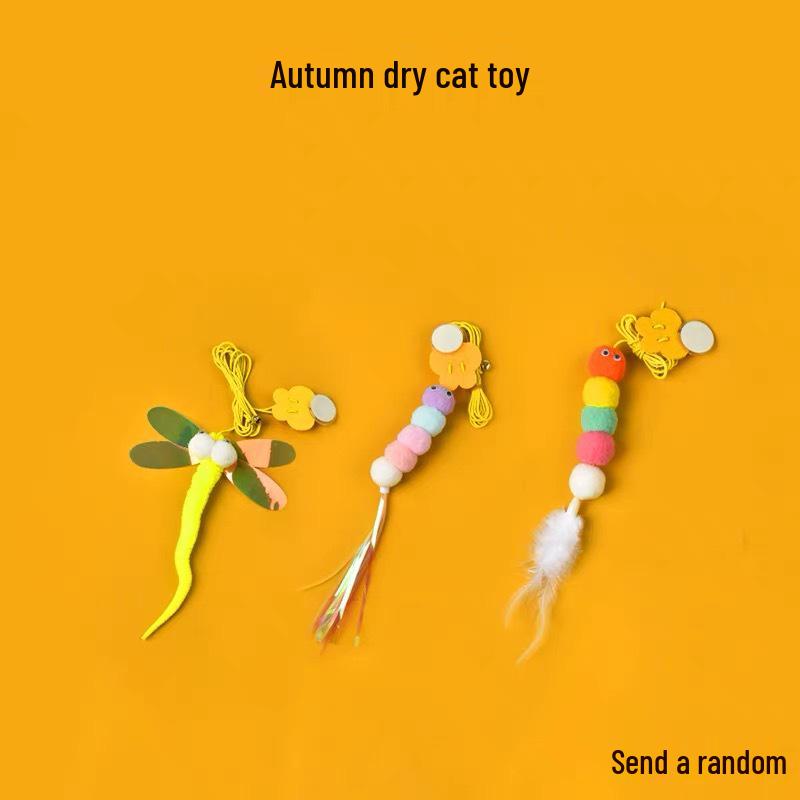 Cat Teasing Stick with Elastic Plush Ball - Self-Entertainment Toy for Kittens