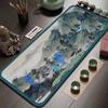 Chinese-style Tea Flag Tablecloth, Absorbent, Quick-drying, High-end Long Tablecloth For Home Use, Wash-free Tea Towel.