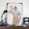 John Cena Sketch Art Printed Poster Customized Wall Art Retro Vintage Metal Tin Signs for Home Desk Decor Decoration Garage Room