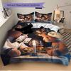 3-teiliges Anime-Teddybär-Bettwäscheset - Enthält einen Bettbezug und zwei Kissenbezüge (Kein Kern) - Perfekt für Schlafzimmer- und Gästezimmerdekoration,