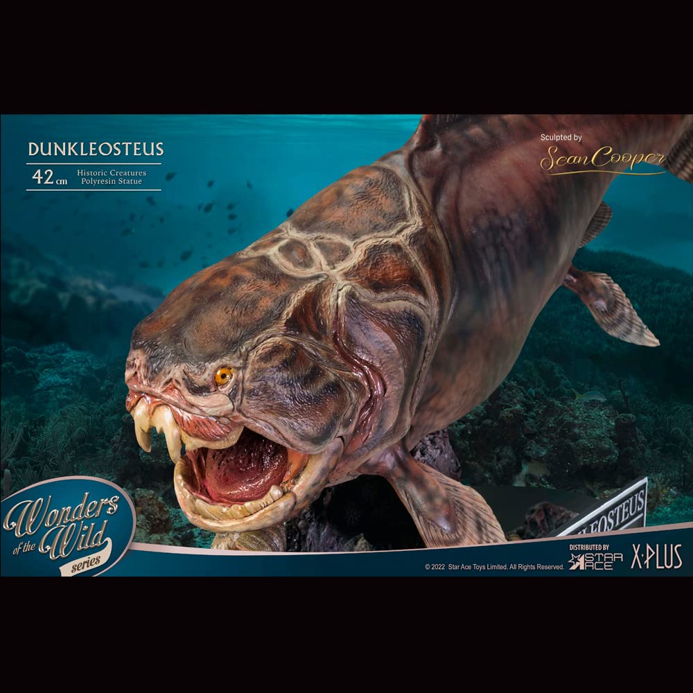 Star Ace Toys Wonders of the Wild Dunkleosteus Polyresin Statue, Approximately 420mm In Length, Pre-painted, Complete Figure, 42cm