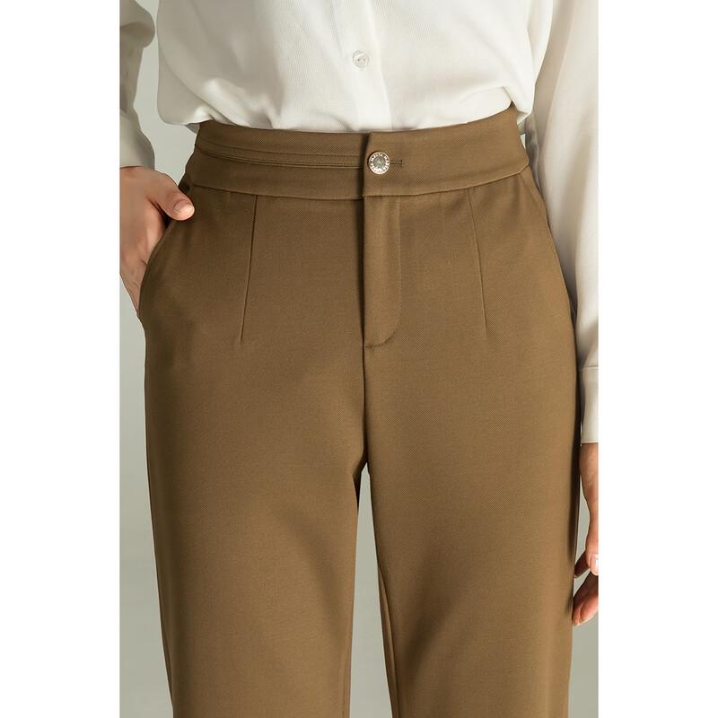 Women's High-Waisted Slim-Fit Cigarette Pants