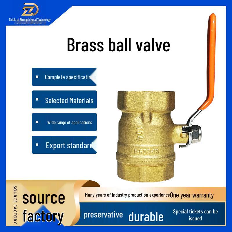Copper Ball Valve - 1/2" & 3/4" Internal Thread, DN25 Thickened Brass, Type 216