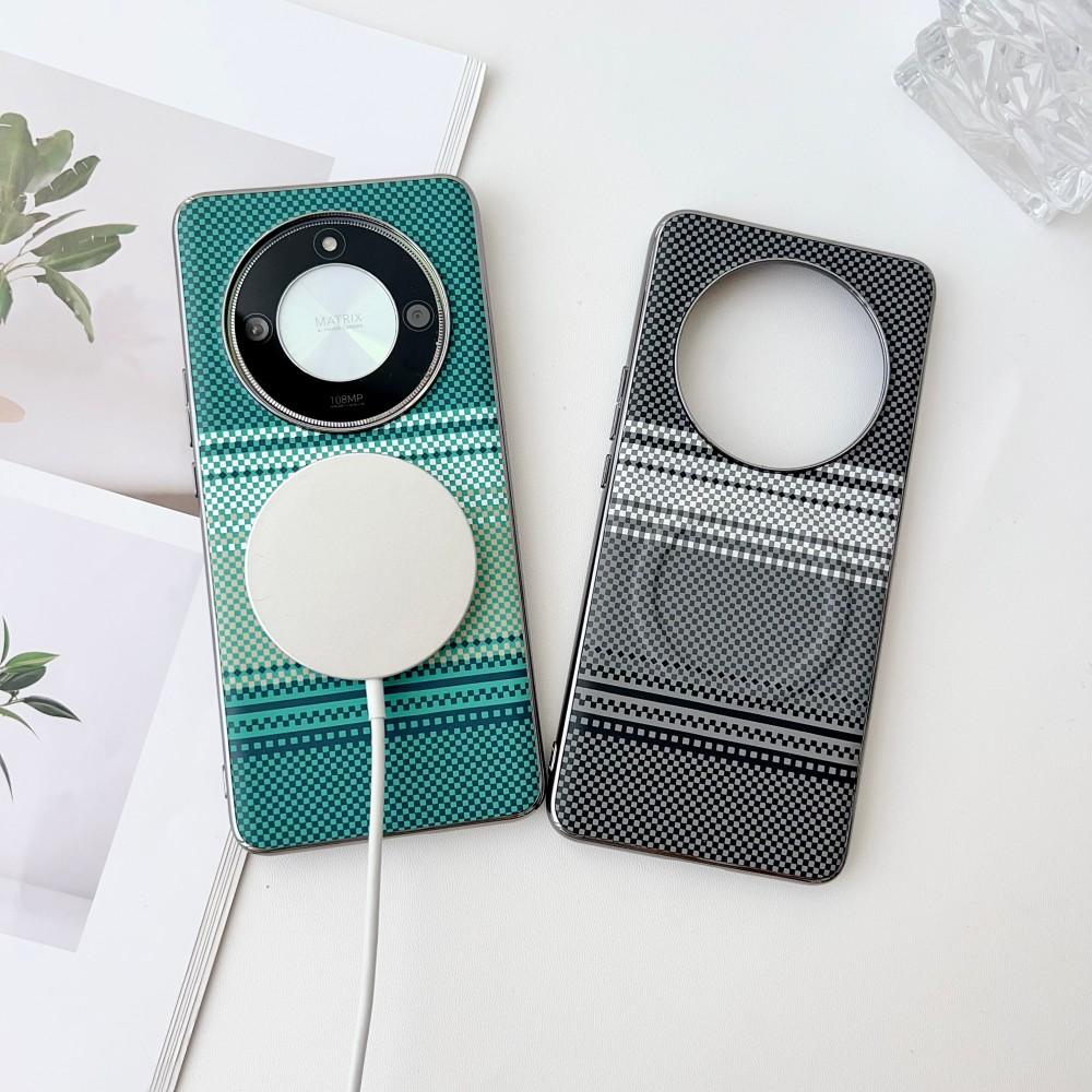 For Huawei Honor X9B Case Hard Carbon Fiber Magnetic Wireless Charging Protective Back Cover For Huawei Honor X9b Phone Shell