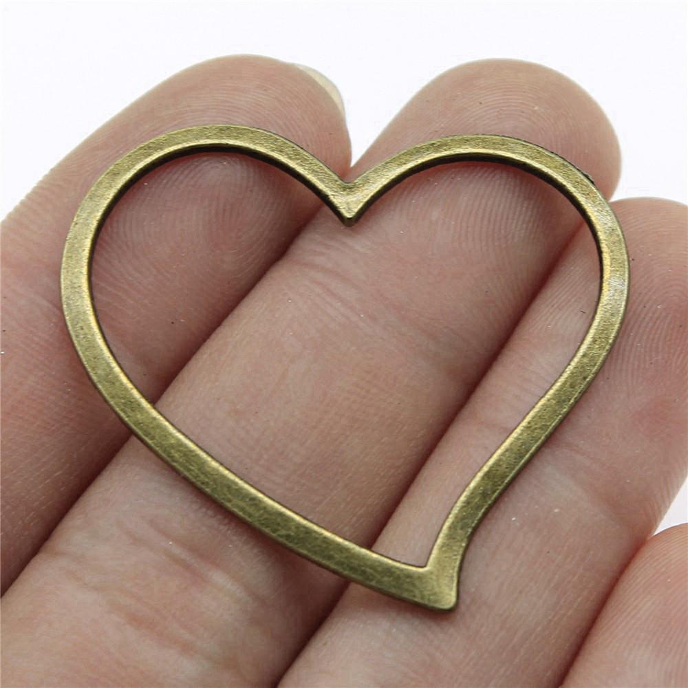 Heart Connectors Love Symbol Antique Bronze Zinc Alloy Jewelry Making DIY Jewelry Making Style Pendant Connectors