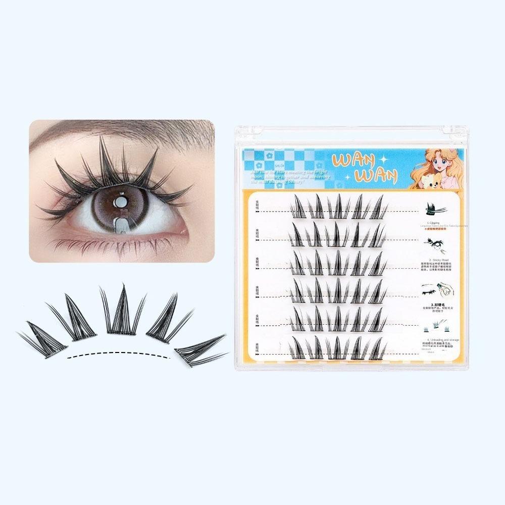 Makeup Adhesive False Eyelashes DIY Glue Free Fake Lashes Self-adhesive Lash Clusters  Makeup Tool