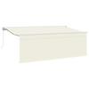 Retractable Awning Cream 400 X 200 Cm Polyester and Aluminum
