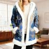 Women's Casual Fleece Hooded Cardigan With Pockets Warm Outerwear