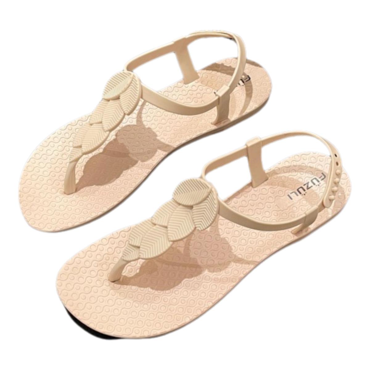 

Woman Sandals Shoes Summer Retro Shoes Woman Outdoor Sandals Ladies Elegant Ladies Shoes Soft Female Footwear Sandal Women 40-41 бежевый