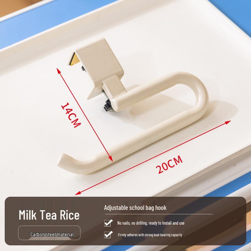 

Universal No-Drill Student Backpack Desk Hook – Durable, Load-Bearing, New Model for Office and Classroom Use New Large Bend, Aesthetic and Practical
