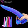 Dildo din silicon moale Dragon Dong fals Penis animal realist cu ventuză Jucării sexuale Masaj pentru femei Jucărie de penis de culoare