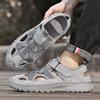 Summer Men Sandals Genuine Leather Mens Casual Shoes Outdoor Men Leather Sandals for Men Beach Shoes Roman Mens Shoes