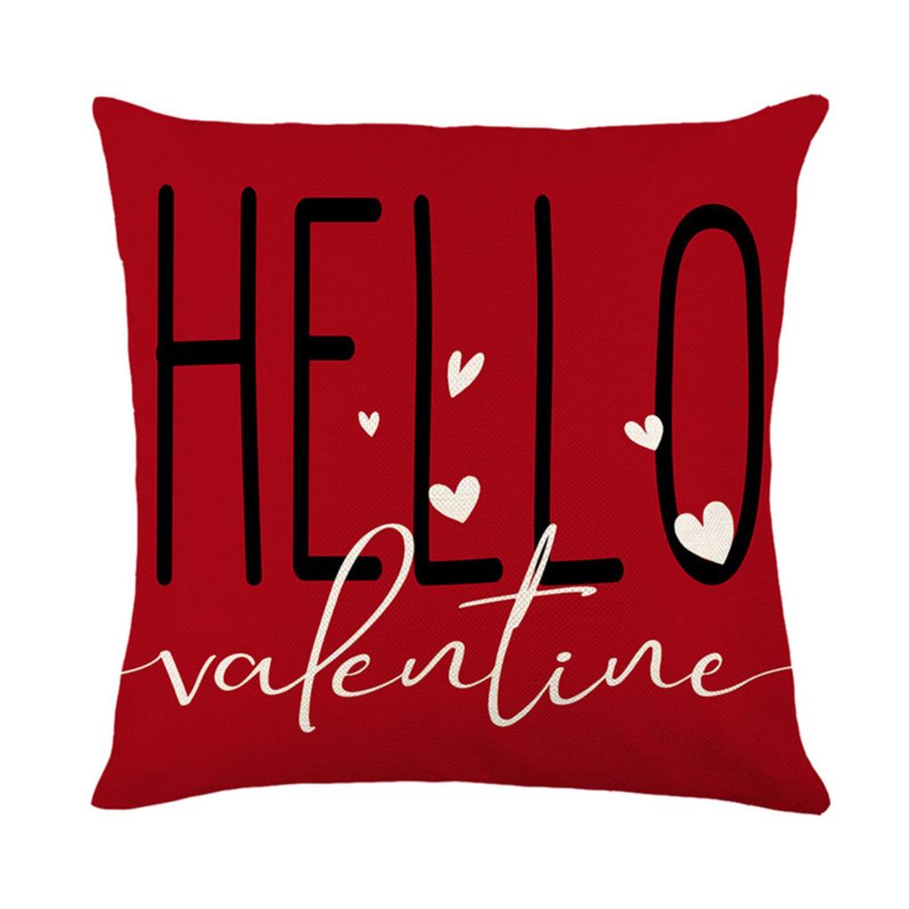 Sofa Pillow Cover Valentine's Day Printed Sofa Cushion Cover Love Letter Pillow Cover