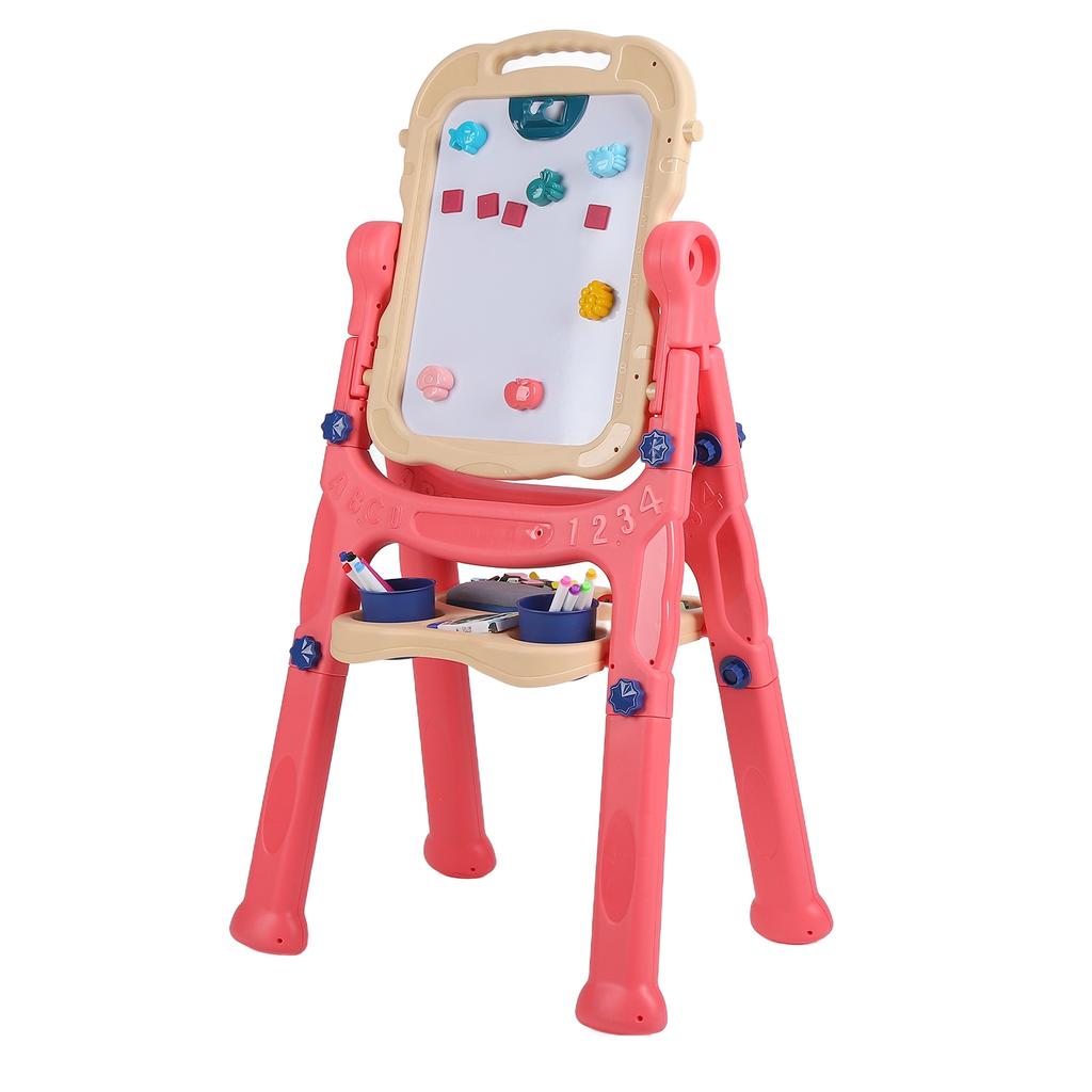 Kid"s Drawing Board Toys Height Adjustable Double Sides Magnetic Board for ToddlersPink