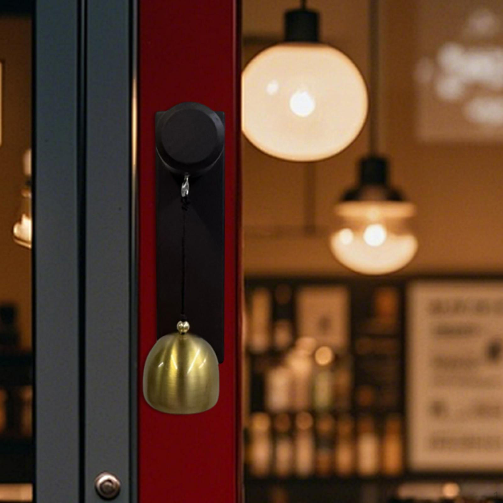 

Door Opening Shopkeepers Bell Entering Wooden Wind Chime for Front Porch Store чёрный