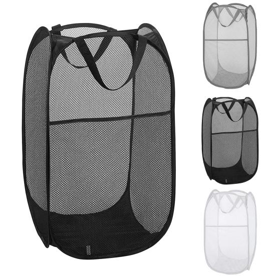 Cesto Portabiancheria Grande Capacità Resistente all'Usura Traspirante Manico Rinforzato Buona Portata Stoccaggio Oggetti Nylon Tipo Pieghevole Vestiti Sporchi Biancheria