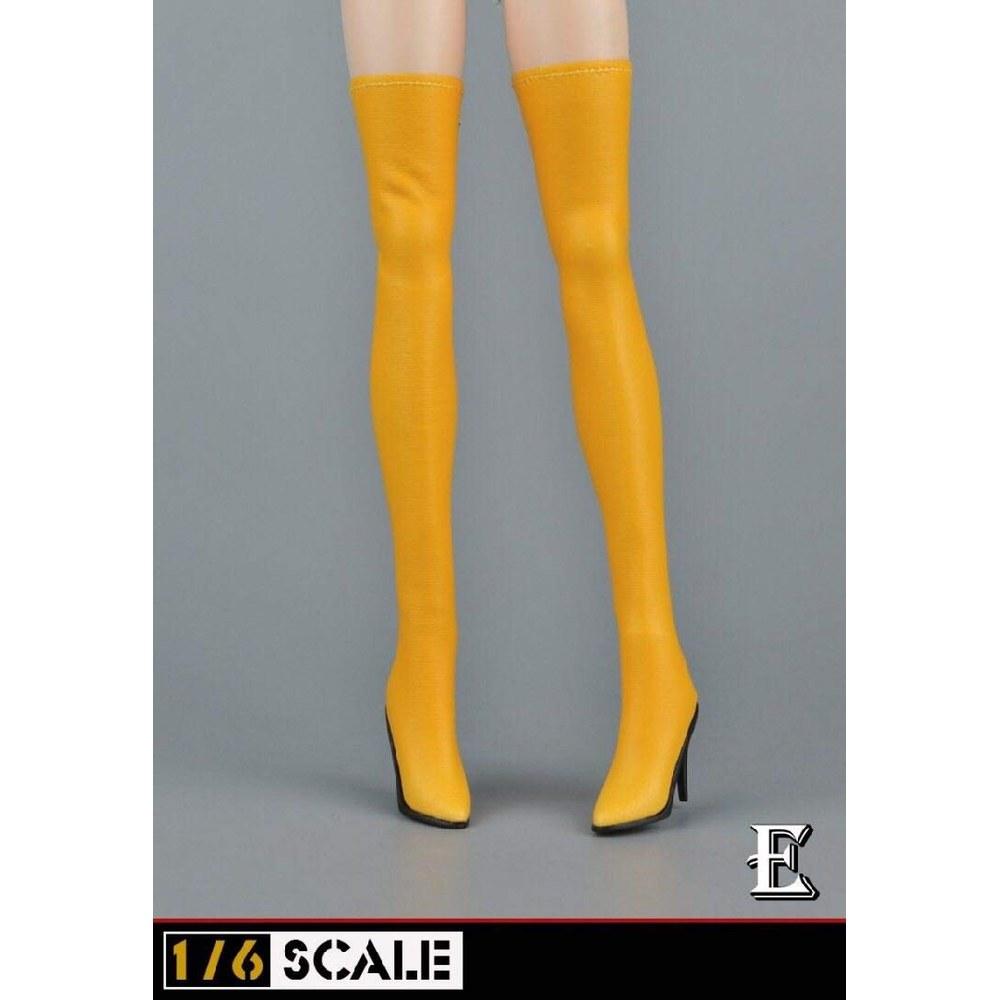 TOYBARJAPAN 1/6 Figure Accessories Over-the-Knee Leather-Style High Heel Boots Yellow Compatible with TBLeague Bodies
