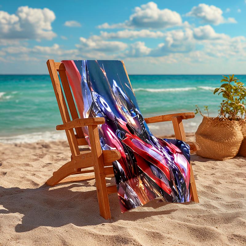 1pc Transformers2 Beach Towel, Comfortable and Thick, and Swimming/Bath/Picnic/Camping Towel, Suitable for Seaside Beaches