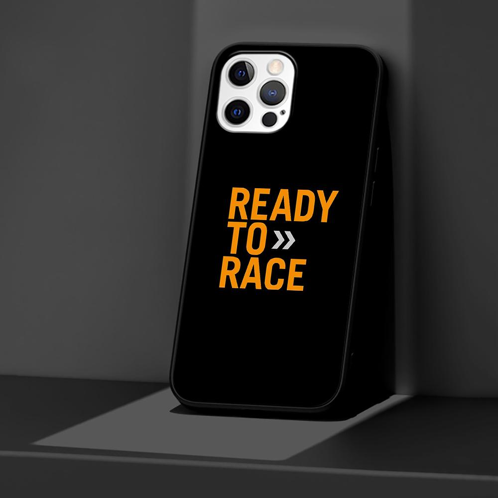Custodia Ready To Race per iPhone 14 13 11 12 Pro Max XR 7 8 + X 6 6S Plus XS SE 2020 Coque Nera Morbida Cover per Telefono Silicone Funda