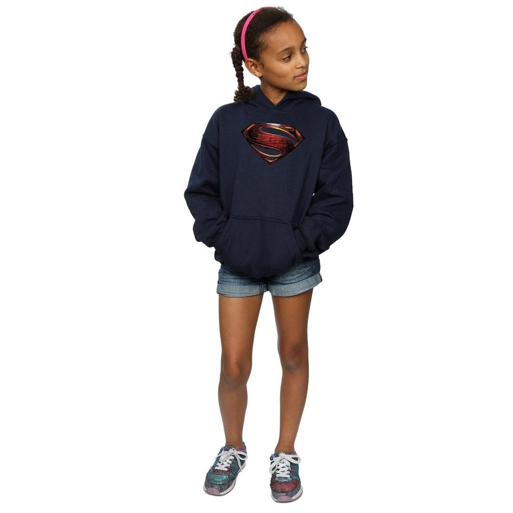 DC Comics Girls Justice League Movie Superman Emblem Hoodie