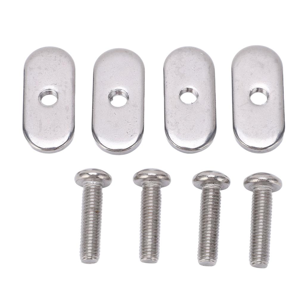 4 Sets Kayak Rail Screw Stainless Steel M5 Thread Rust Proof Boat Track Nuts for Canoes