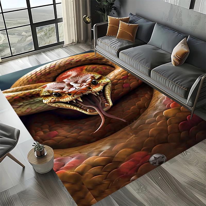 Sofa do salonu Mata wejściowa do kuchni Dywany o dużej powierzchni Drukowanie 3D Wzór zwierzęcy wąż Dywan Mata podłogowa na balkon antypoślizgowa