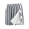 Women Stripe Side Hook and Loop Closure Easy Open Post Surgery Recovery Care Shorts Elastic Waistband Comfortable Fit