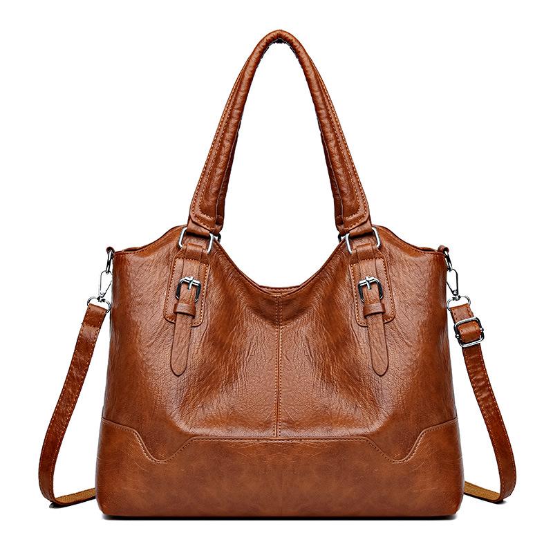 Spring Women's Large Retro Versatile Tote Handbag - European & American Style Shoulder/Crossbody Bag