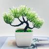 Artificial Bonsai Realistic Looking Geometric Shape Potted Unfading Not Withered Maintenance Free