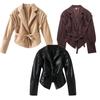Za Autumn and Winter New Arrivals Women's Clothing Zr European and American Style Export Fashion Simple Versatile Belted Lapel Short Jacket