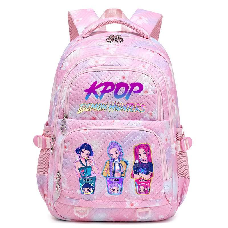 Anime-Druck Stilvoller Unisex-Schulrucksack für Teenager Nylon Wasserdicht 13-Zoll Laptopfach 20-35L Fassungsvermögen