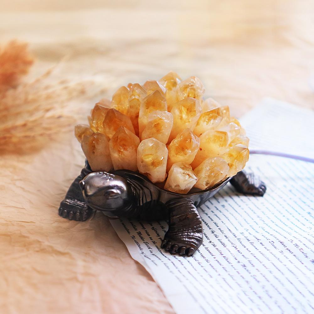 Natural Sea Turtle Crystal Lamp Water Amethyst Cluster USB Night Light Crafts Home Decorative Lights Wedding Gifts