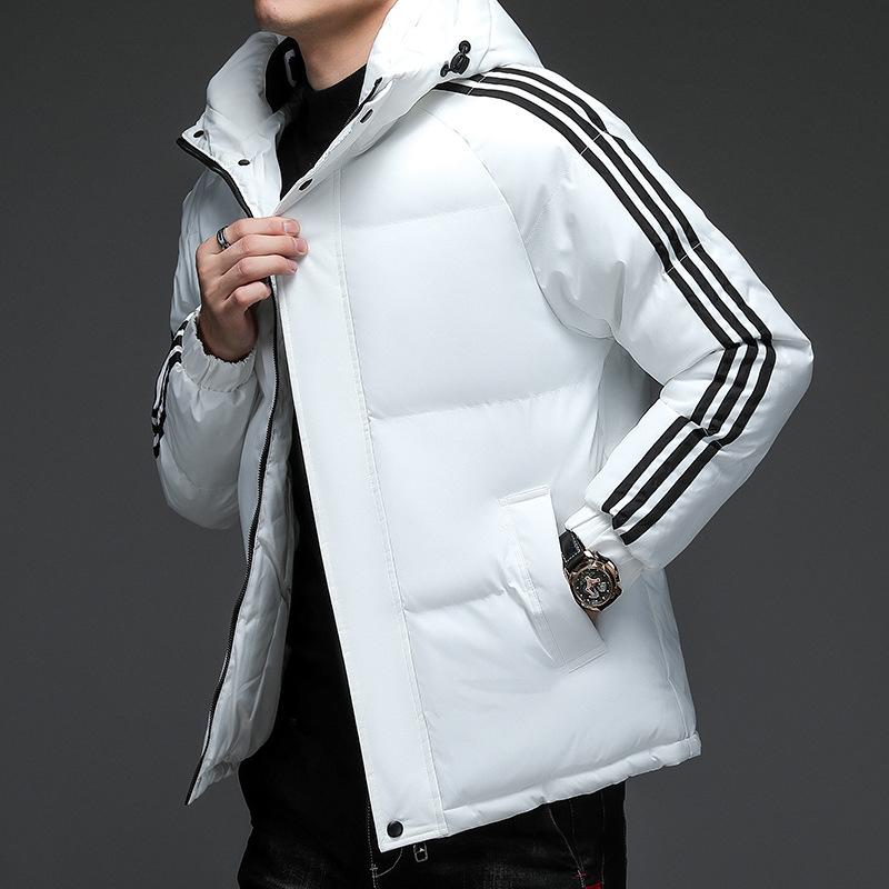 2025 Winter Cotton-padded Clothes Men's Three Bars Classic Quality Cotton-padded Clothes Thickened Thermal Shorts Cotton-padded Jackets Winter